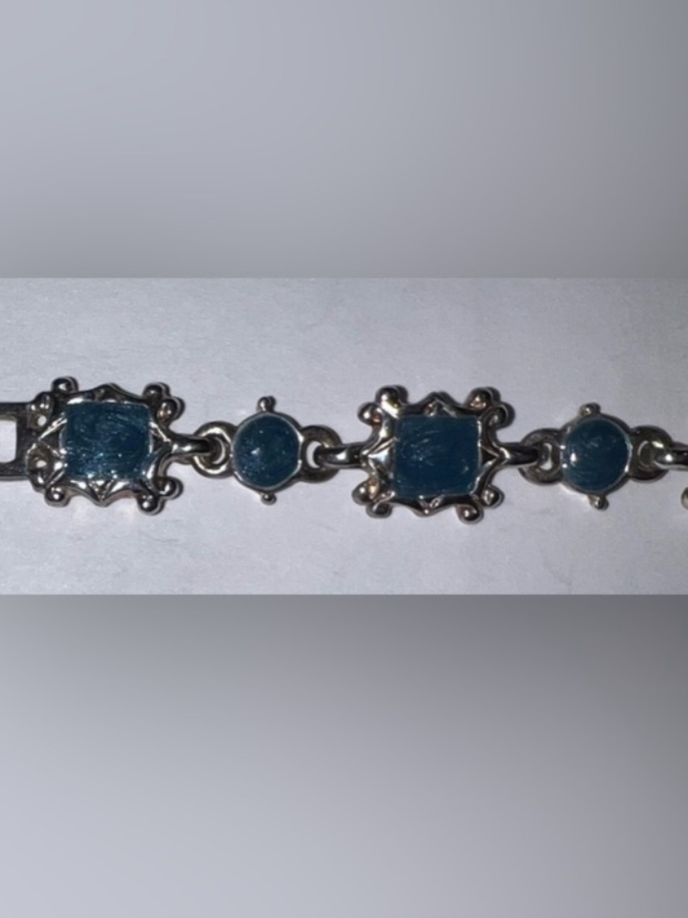 Vintage Denim Plus Enamelled Retired Premiere Design Bracelet  8”